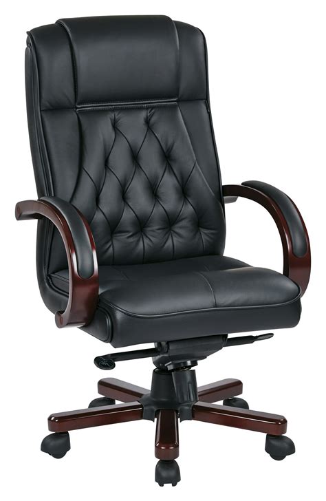 Office desk chair ergonomic swivel executive adjustable task computer chair high back office desk chair with back support in home office. Office Star TWN300L-3 Leather Executive Chair with Royal ...