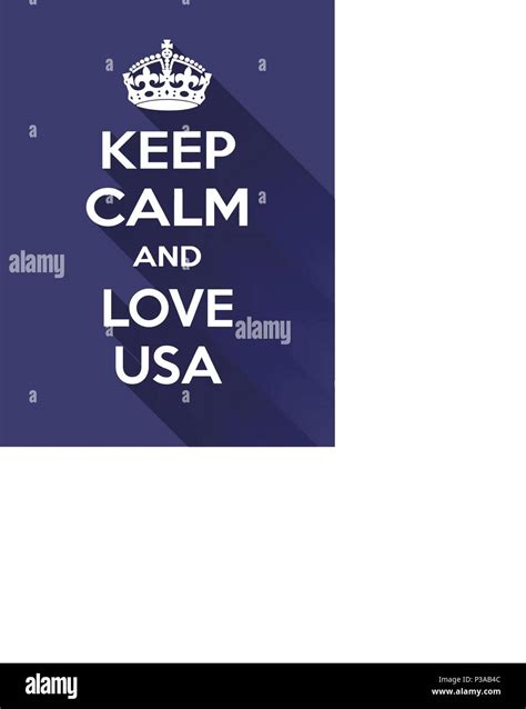 Keep Calm And Love On Usa Vertical Rectangular Red And White