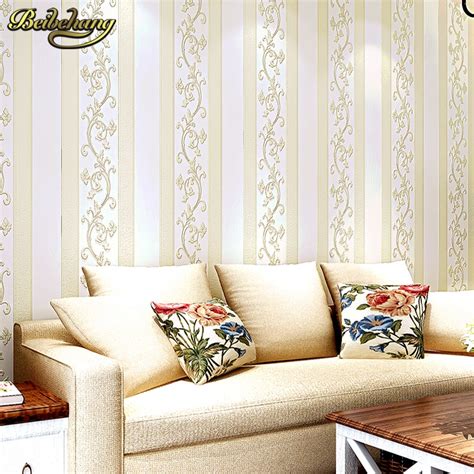 Beibehang Wall Paper High Quality Mural Modern Striped Wallpaper For