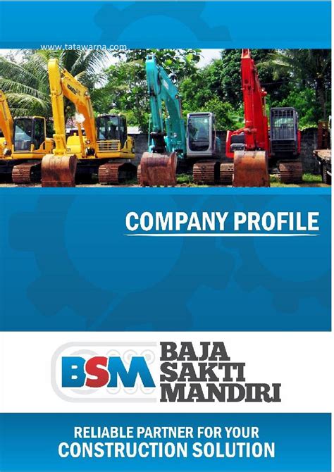 Contoh Desain Company Profile Perusahaan Persewaan Alat Berat Dan Kontraktor By Occy Tata Warna