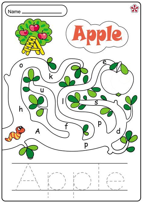 letter a word worksheets teachersmagcom