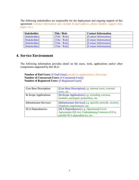 Service Level Agreement Sla Template In Word And Pdf Formats Page 5