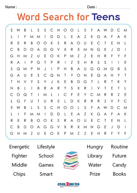 Printable Word Search For Teens Cool2bkids