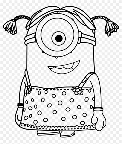 Girl Minion Coloring Minions 2 Coloring Pages Hd Png