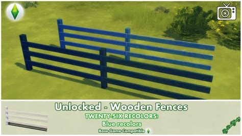 Unlocked Wooden Fences By Bakie At Mod The Sims Sims 4 Updates