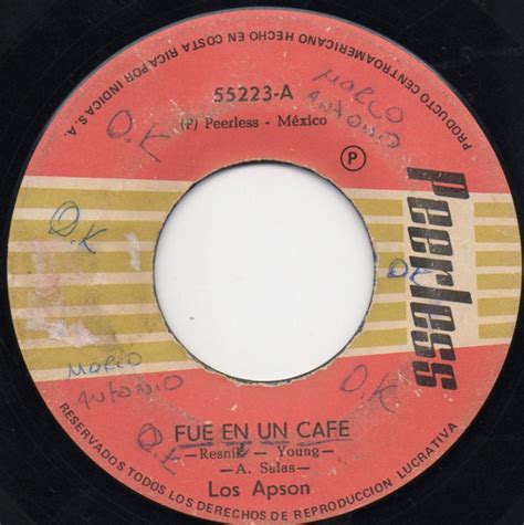 Los Apson Fue En Un Cafe Releases Discogs