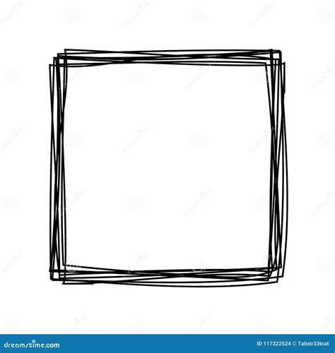 Grungy Scribble Square Stock Vector Illustration Of Paper 117322524