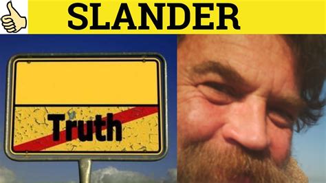 🔵 Slander Slanderous Slander Meaning Slanderous Examples Slander