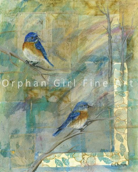 Eastern Bluebird Painting Bluebird Art Animal Art Print Bird