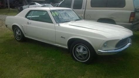 Ford Mustang Coupe 1969 White For Sale 9r01f15666 1969 White Ford
