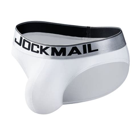 Mizok Mens Jockstraps Underwear Sexy Breathable Jock Strap White A M