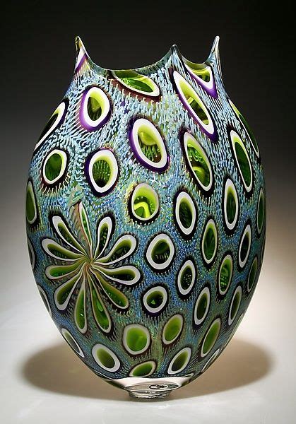 Sky Blue Foglioby David Patchen Art Glass Vessel Studio Sale