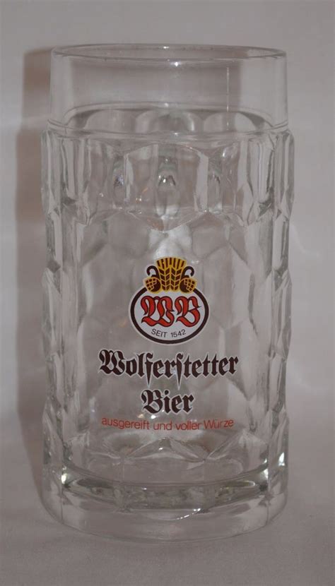 Vintage Wolferstetter Bier German Glass Beer Mug 0 5 L ~ Dimple Design ~ Rastal Glass Beer