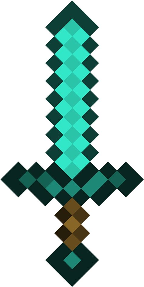 Download Diamond Sword Minecraft Diamond Sword Full Size Png Image