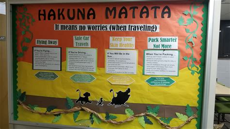 Hakuna Matata Lion King Bulletin Board Work Bulletin Boards Ra Ideas