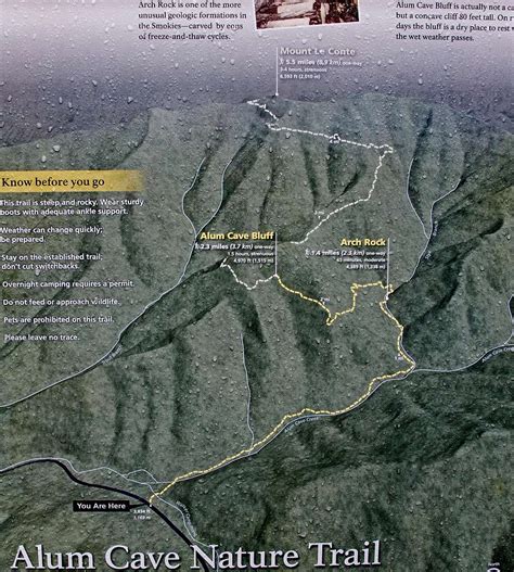 Alum Cave Trail Map Photos Diagrams And Topos Summitpost