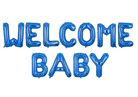 Welcome Baby Letter Foil Balloon Banner For Baby Shower Gender Reveal