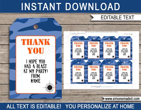 Nerf printables
