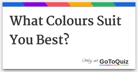 What Colours Suit You Best