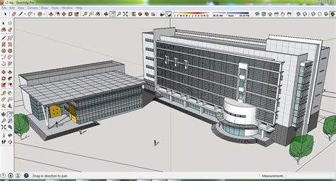 3d Model Sketchup Office Building C2 Cgtrader