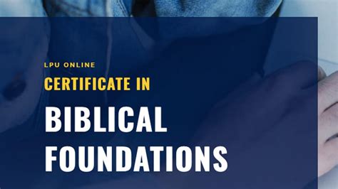 Certificate In Biblical Foundations Available Now Life Pacific