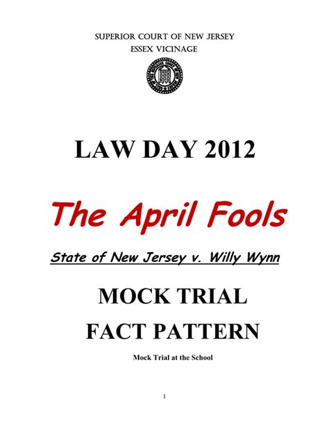 Mock Trial Fact Pattern