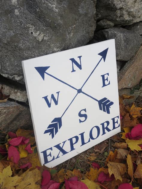 Explore Sign Hand Painted Wood Sign Outdoors Sign Hiking Etsy