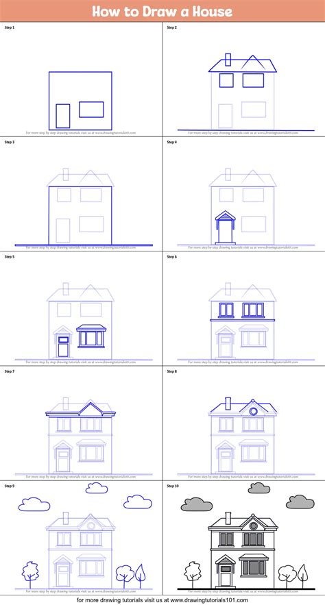 How To Draw A House Houses Step By Step