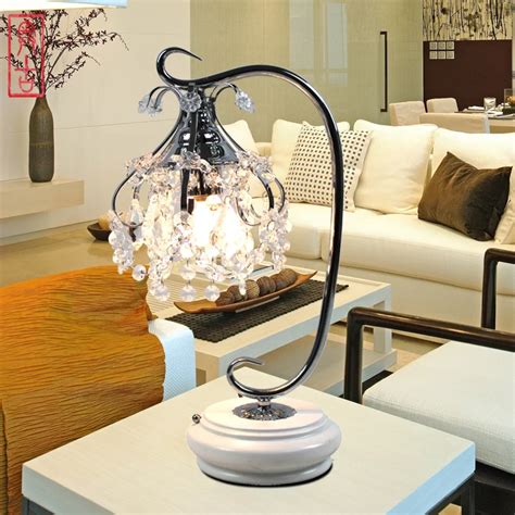 Fashion Modern Brief Crystal Table Lamp Bedroom Bedside Lamp Touch Dimmable Table Lamp Wedding