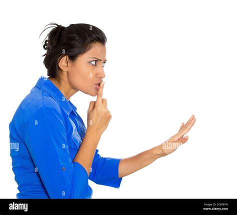 Shhh Woman Profile Cut Out Stock Images And Pictures Alamy