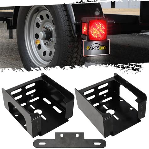 Buy Partsam 1 Set Square Black Trailer Tail Light ing Box Left Right