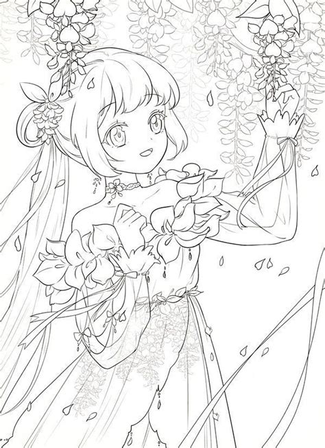 Download Tatacat Flower Fairy Dress Coloring Book Pdf Printable Hd