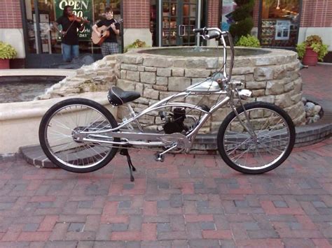 Of Custom Motorized Bicycles Crazy Horse Chrome Stretch Cruiser