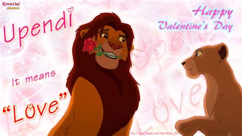Simba Nala Rose Romantic Valentine Love The Lion King Wallpaper