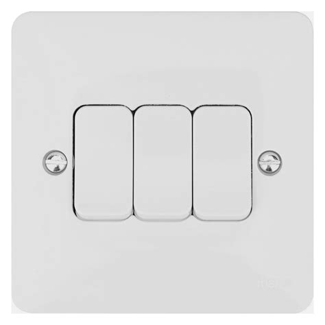 Hager Sollysta 1 Gang 2 Way Wall Switch 10ax White Wmps12