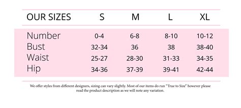 Sizing Chart Check Out Our Sizes Visit Saved By The Dress Today