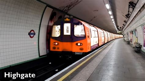 Highgate Northern Line London Underground 1995 Tube Stock Youtube