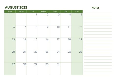 Free Printable August 2023 Calendars Calendarkart