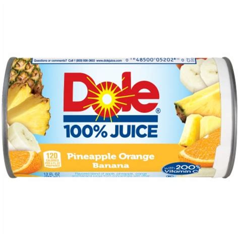 Dole Pineapple Orange Banana 100 Fruit Juice Drink 12 Fl Oz Frys