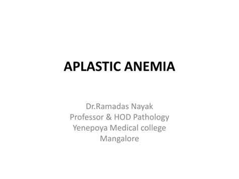 Ppt Aplastic Anemia Powerpoint Presentation Free Download Id9708741
