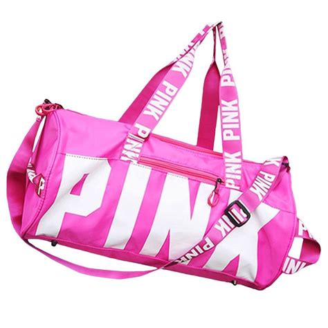 Pink Gym Bag For Women Waterproof Sports Bag Travel Tote Bag Sports