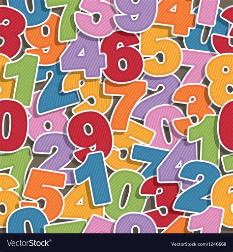 Number Pattern Royalty Free Vector Image Vectorstock