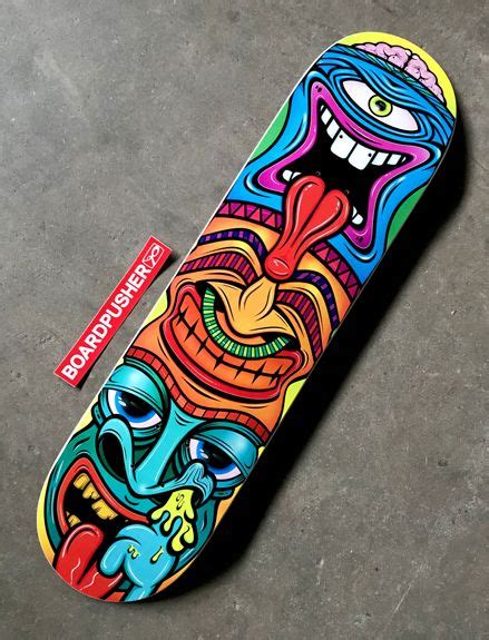 Featured Deck Of The Day Tiki By Lou Simeone Skateboard Deck Art