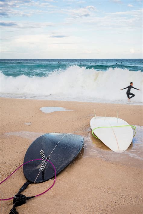 Surfboard On The Beach By Stocksy Contributor Mauro Grigollo Stocksy