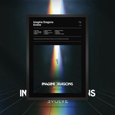 Imagine Dragons Evolve Album Art Poster Print Believer Thunder Etsy