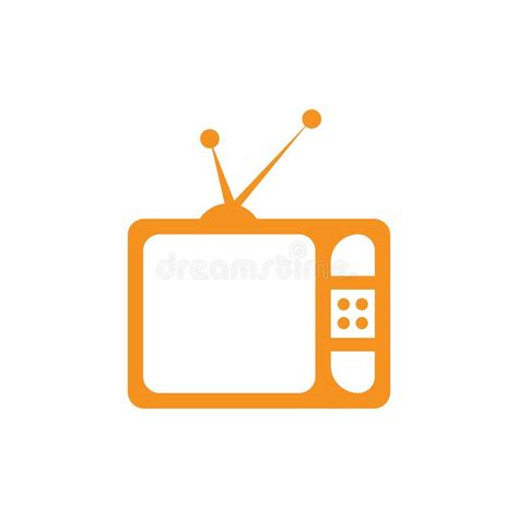 Tv Logo Design Flat Icon Stock Vector Illustration Of Broadcast