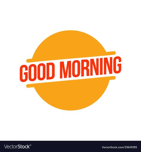 Good Morning Template Design Royalty Free Vector Image