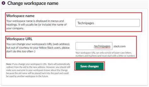 Slack How To Change Your Workspace Name And Url Technipages
