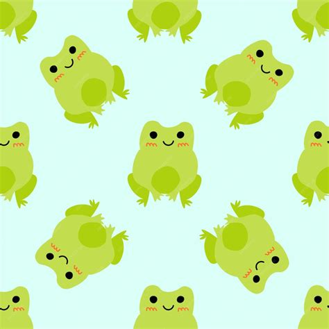 Premium Vector Cute Cartoon Frogs Enamored Green Toads Vector Animal