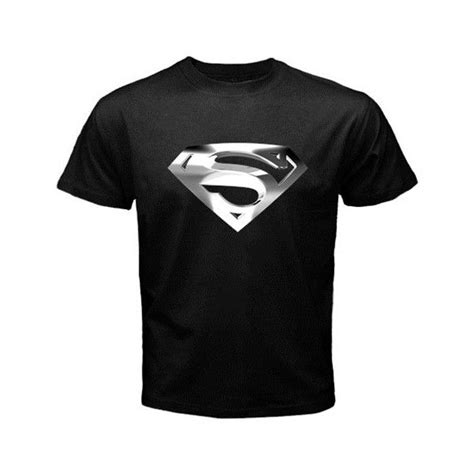 Logo Black Black Tshirt Superman Logo